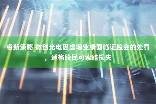 睿新策略 微创光电因虚增业绩面临证监会的处罚，适格股民可索赔损失